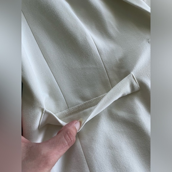 Vintage Eliza J White Blazer Jacket 3/4 Sleeve Minimalist Career Office Size M - Picture 10 of 16